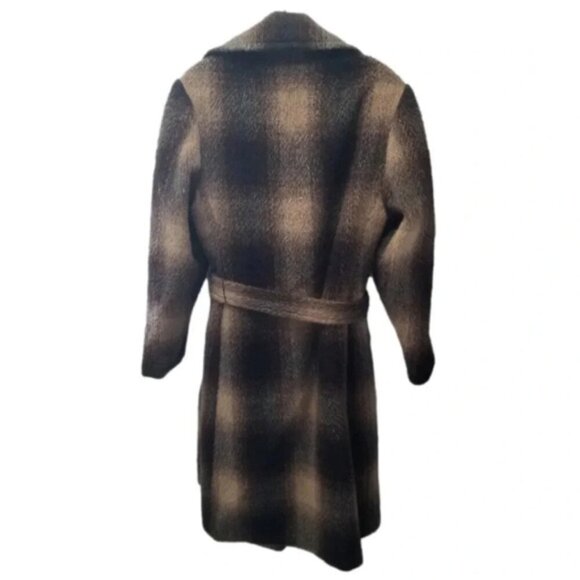 Vintage 100% Pure Mohair Belted Long Coat - Picture 2 of 16